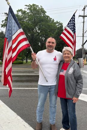 Mahoning Valley Republican Women's Club 2025 Flag Day Wave at Canfield Green
