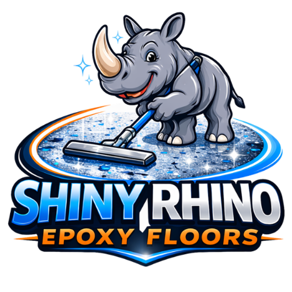 Shiny rhino floors logo