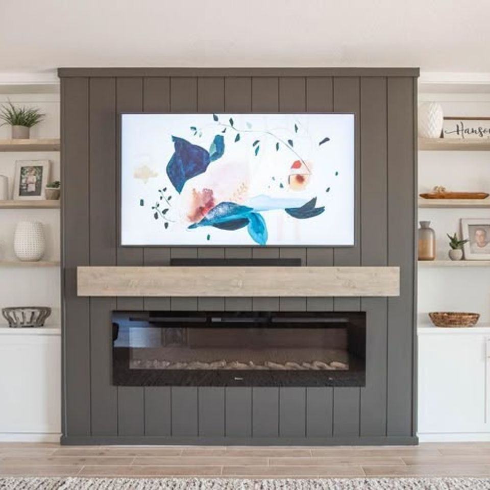 Fireplace media wall