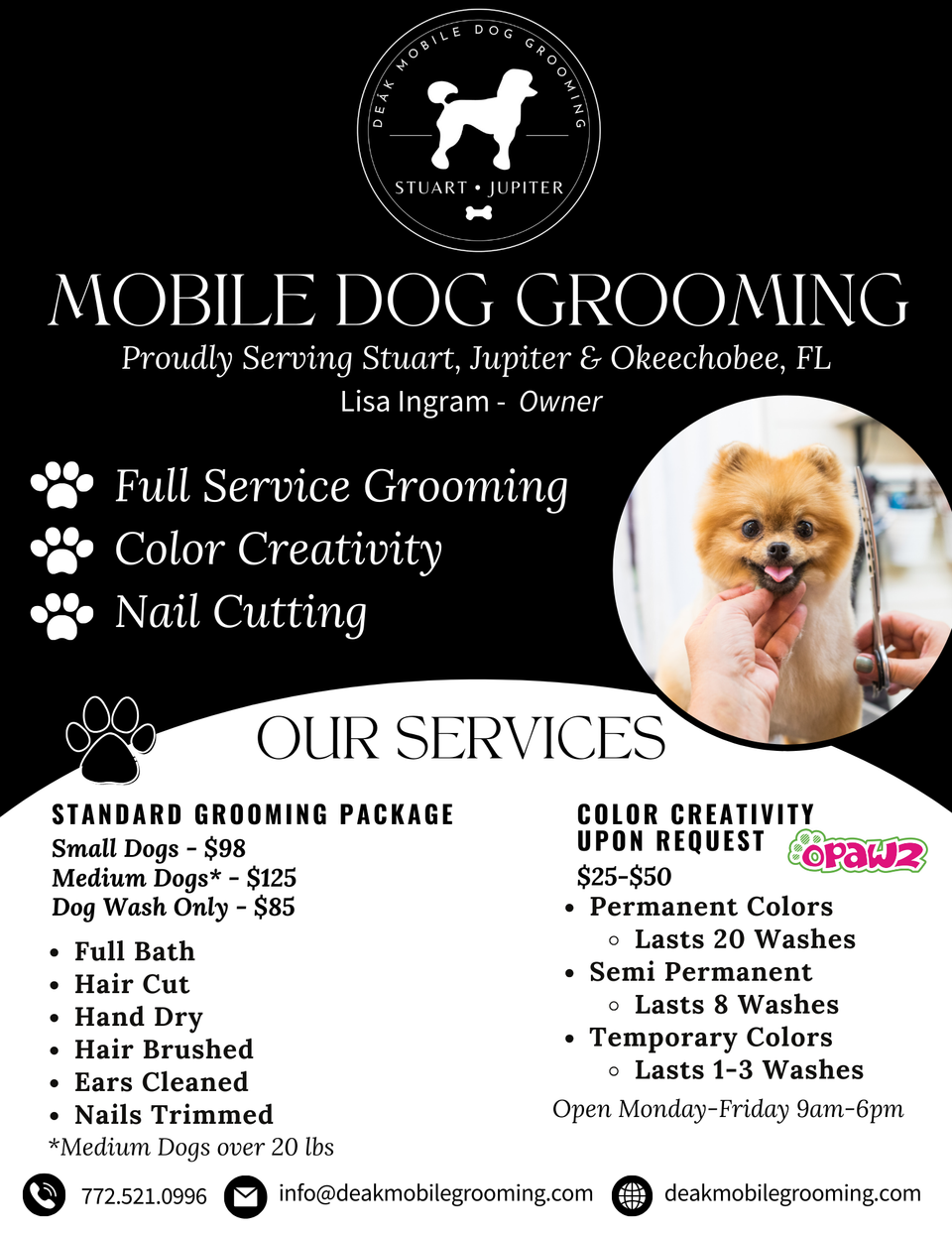 Dog online grooming packages
