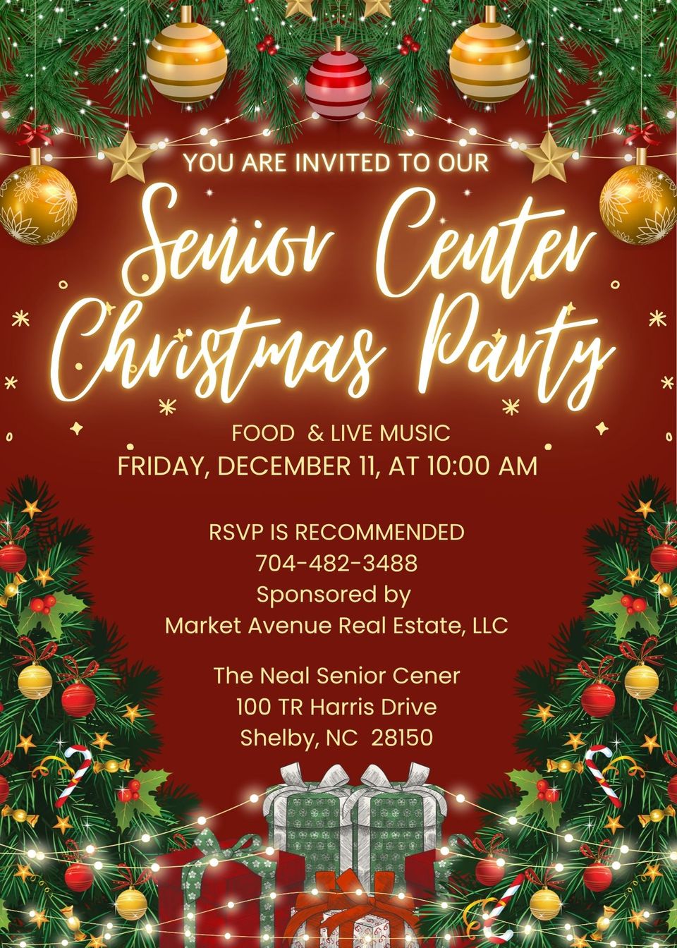 Poster christmas party invitation 2