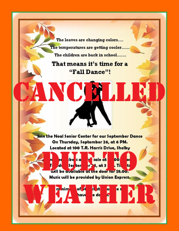 Cancelled sept dance