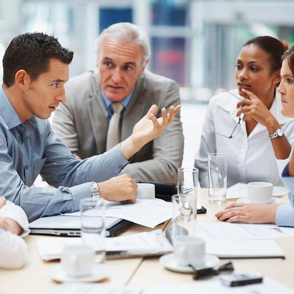 Group of people in business meeting