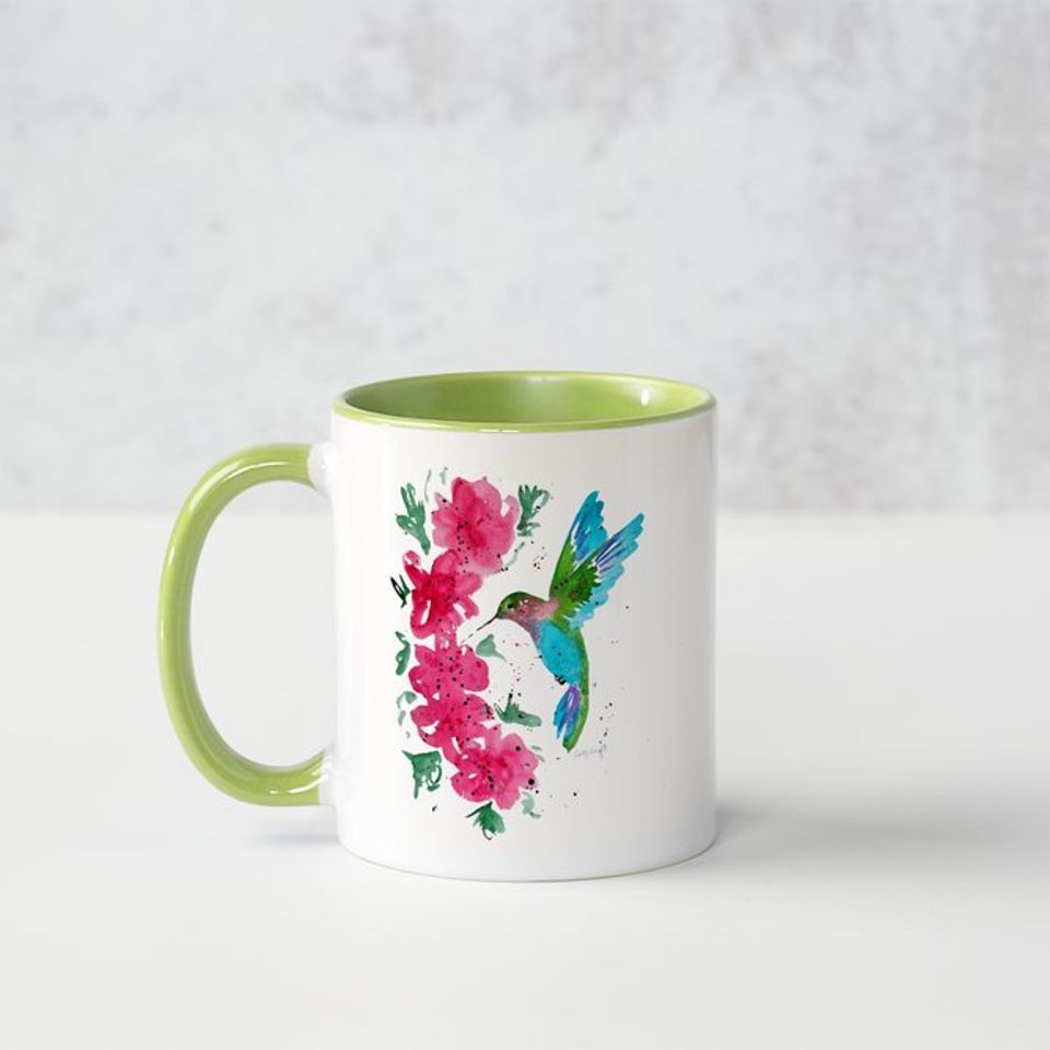 Hummingbird 7 mug green