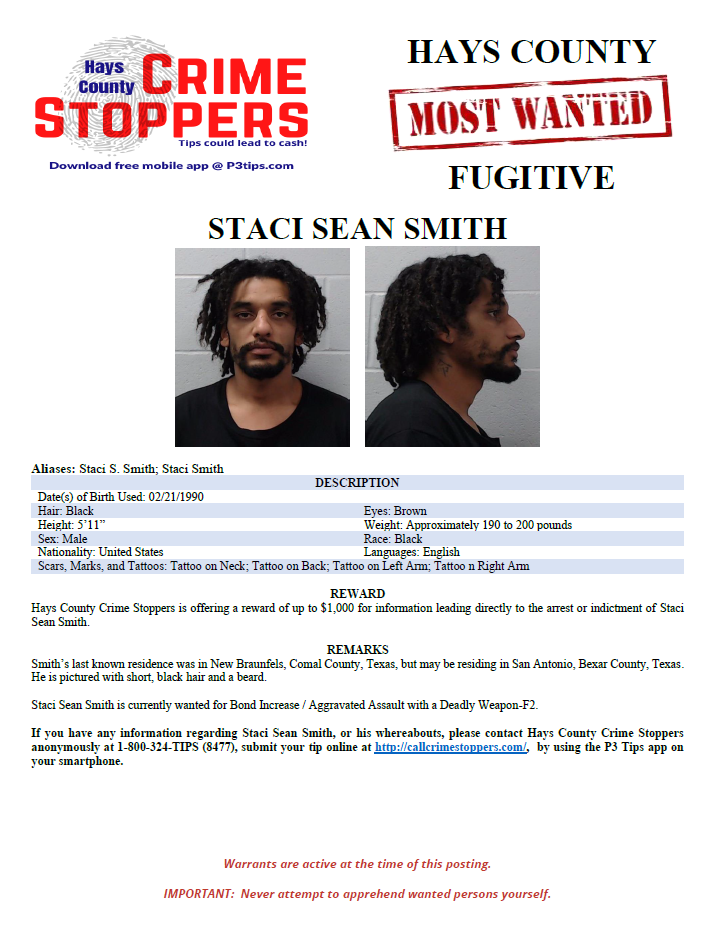 Smith most wanted poster