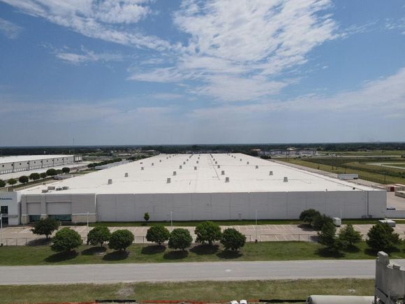 Drone photo of commercial building