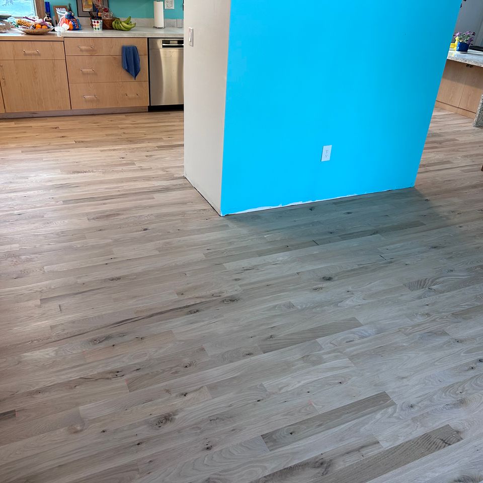 Hardwood flooring job shown in an overview shot of a home in Ohio, done by Siti Floors