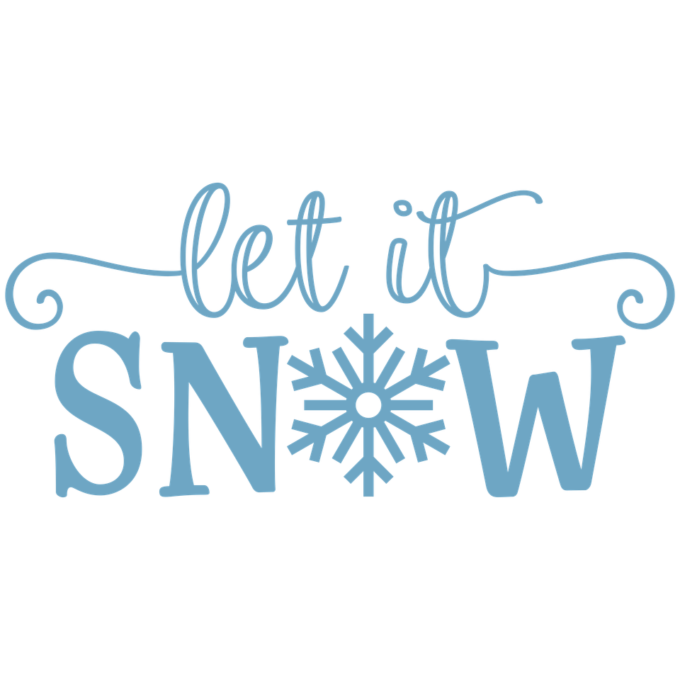 Seasons   christmas let it snow blue