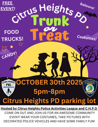 October 30th 2024 5pm 8pm citrus heights pd parking lot