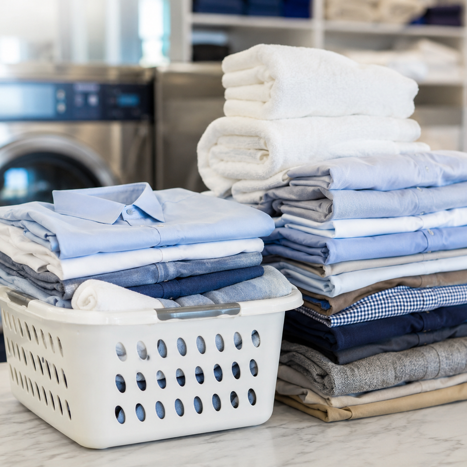 Pick up and delivery laundry service