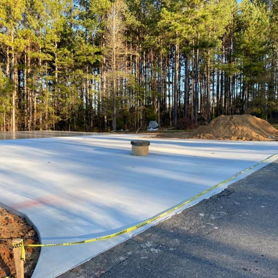 Backyard concrete