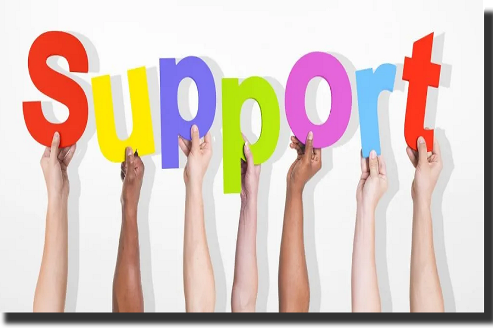Support with shadow