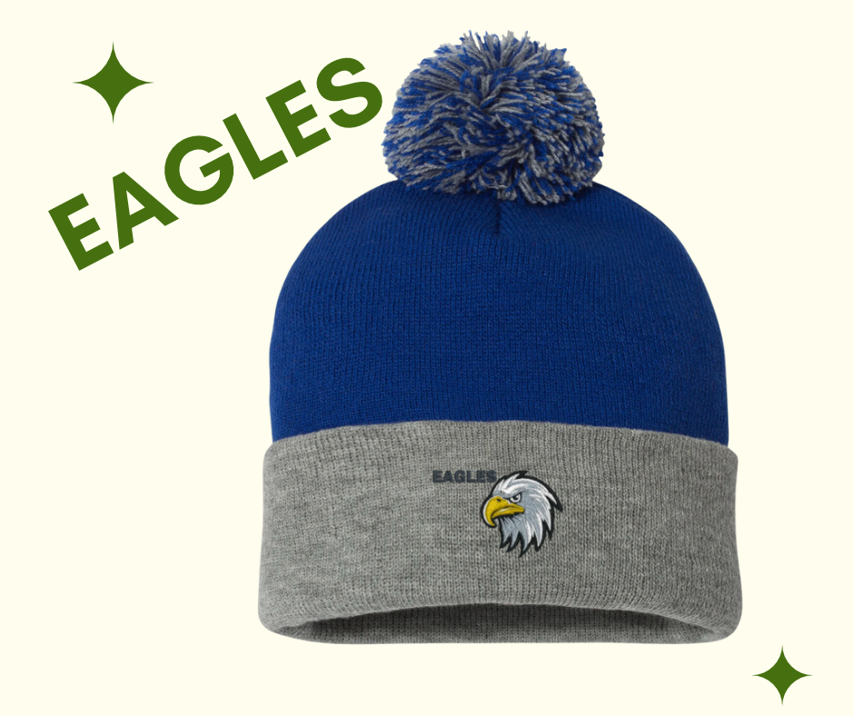 Eagles chiefs pom pom beanies   2