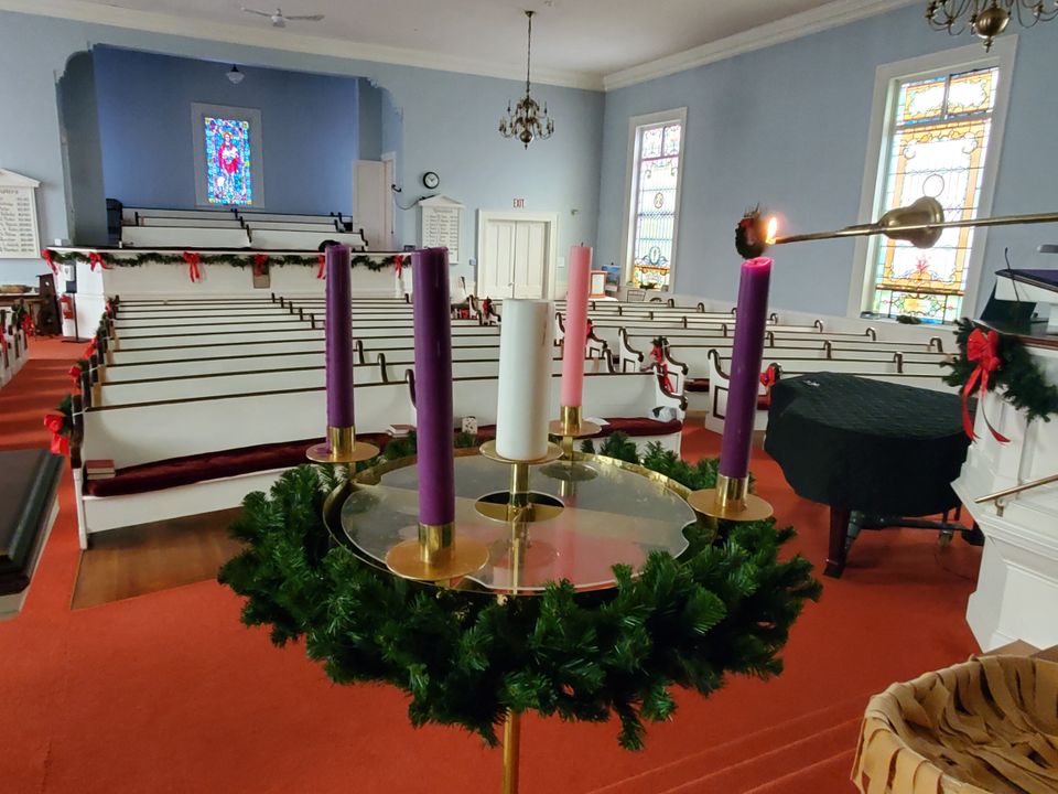 Advent candle lighting