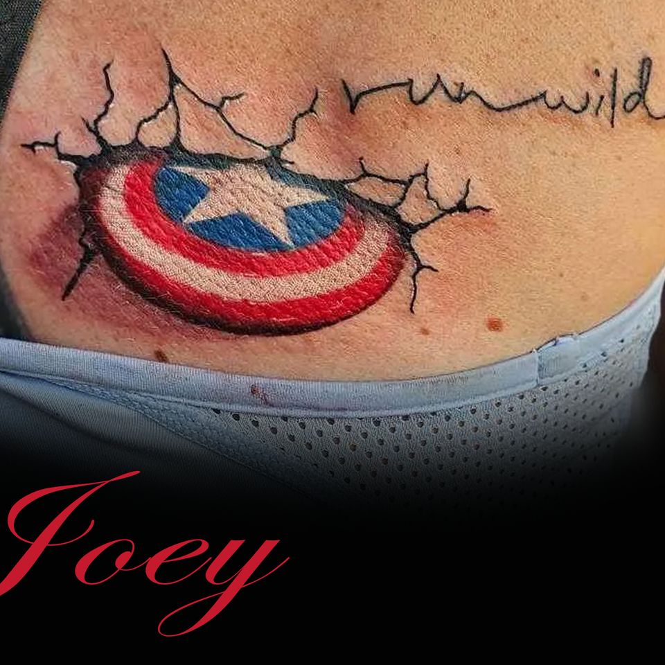 Joey captain america shield