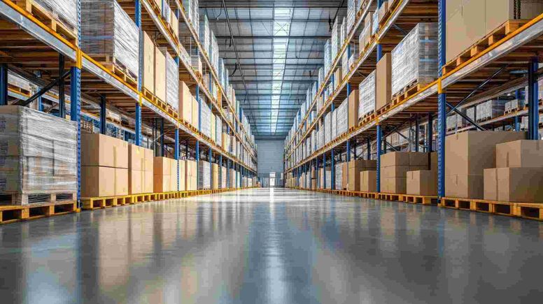 Medium vecteezy large warehouse interior filled with neatly stacked 59555175 medium
