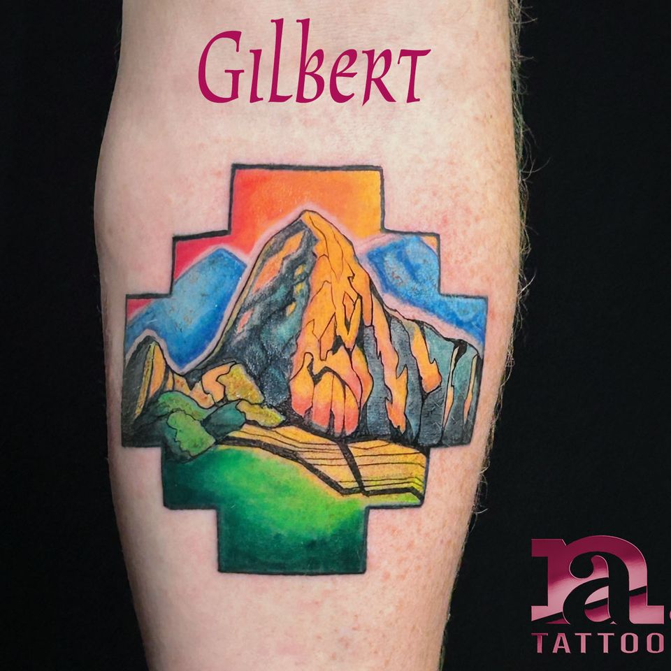Gilert color mountain scene