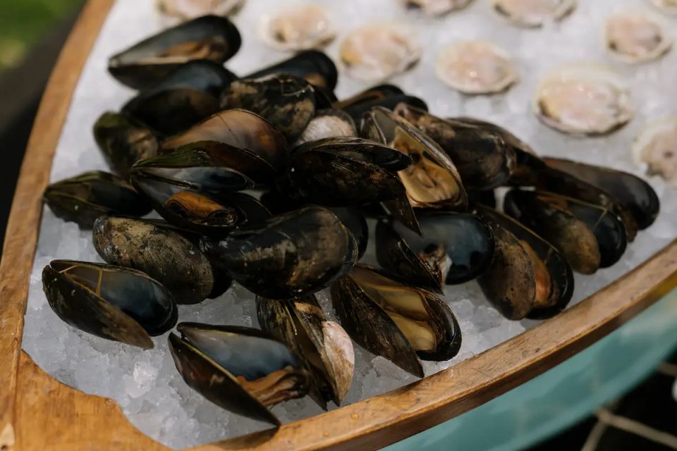 Clams, raw bar, done by Shore2Shore Shucking of Long Island