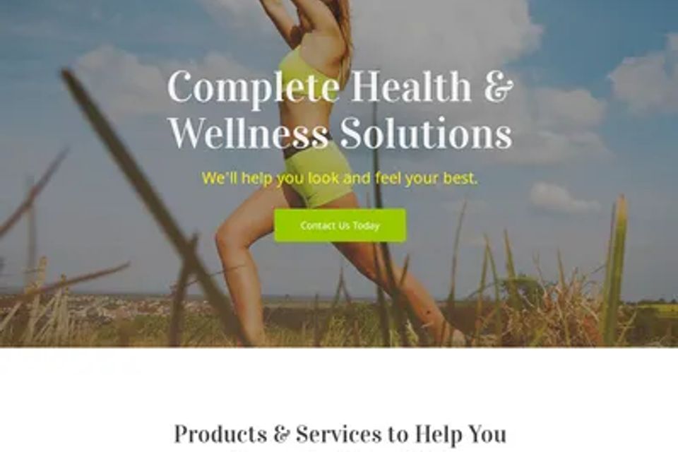 Health store website template original