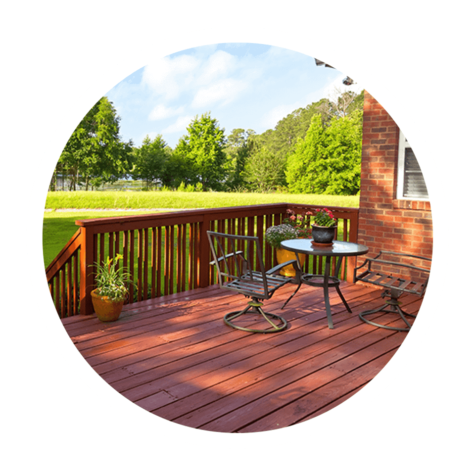 Image in circle deck