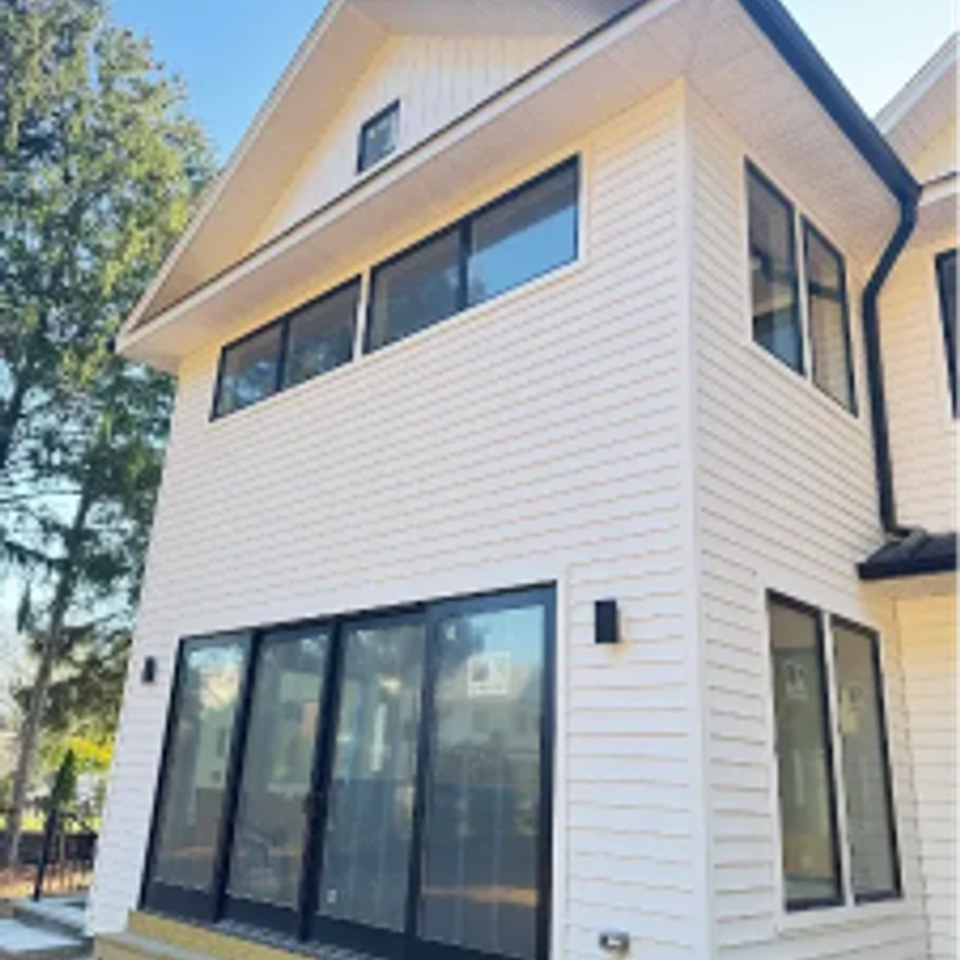 beautiful picture windows on house