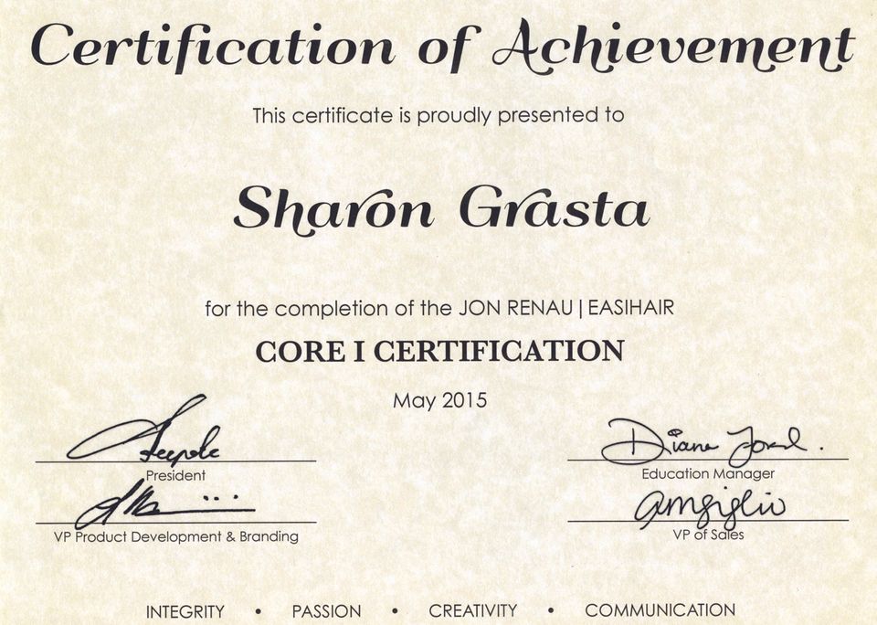 Certificaation of achievement
