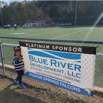 Blue river cares football