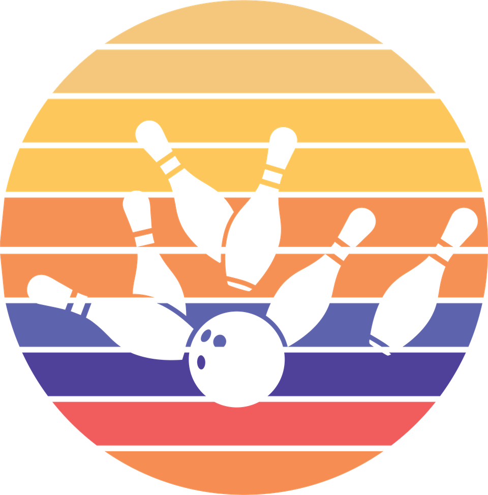 Bowling   retro sunset graphics 23