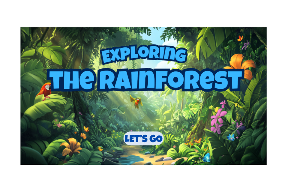 Exploring the rainforest   kids interactive quiz game