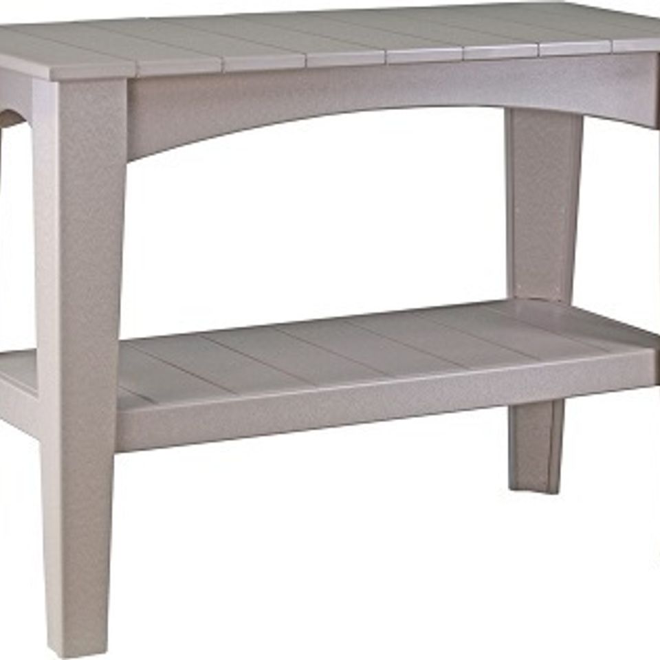 Sunrise poly lawn   hardwood furniture   paden  oklahoma   luxcraft tables   ibtww island buffet table weatherwood20180518 16075 163f750