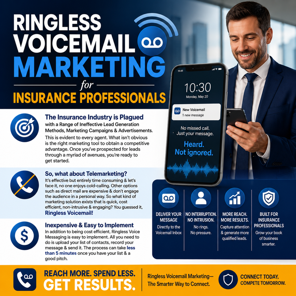 Ringless voicemail marketing for ins pros