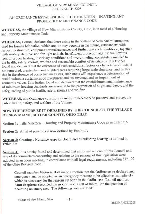Ordinance 2208