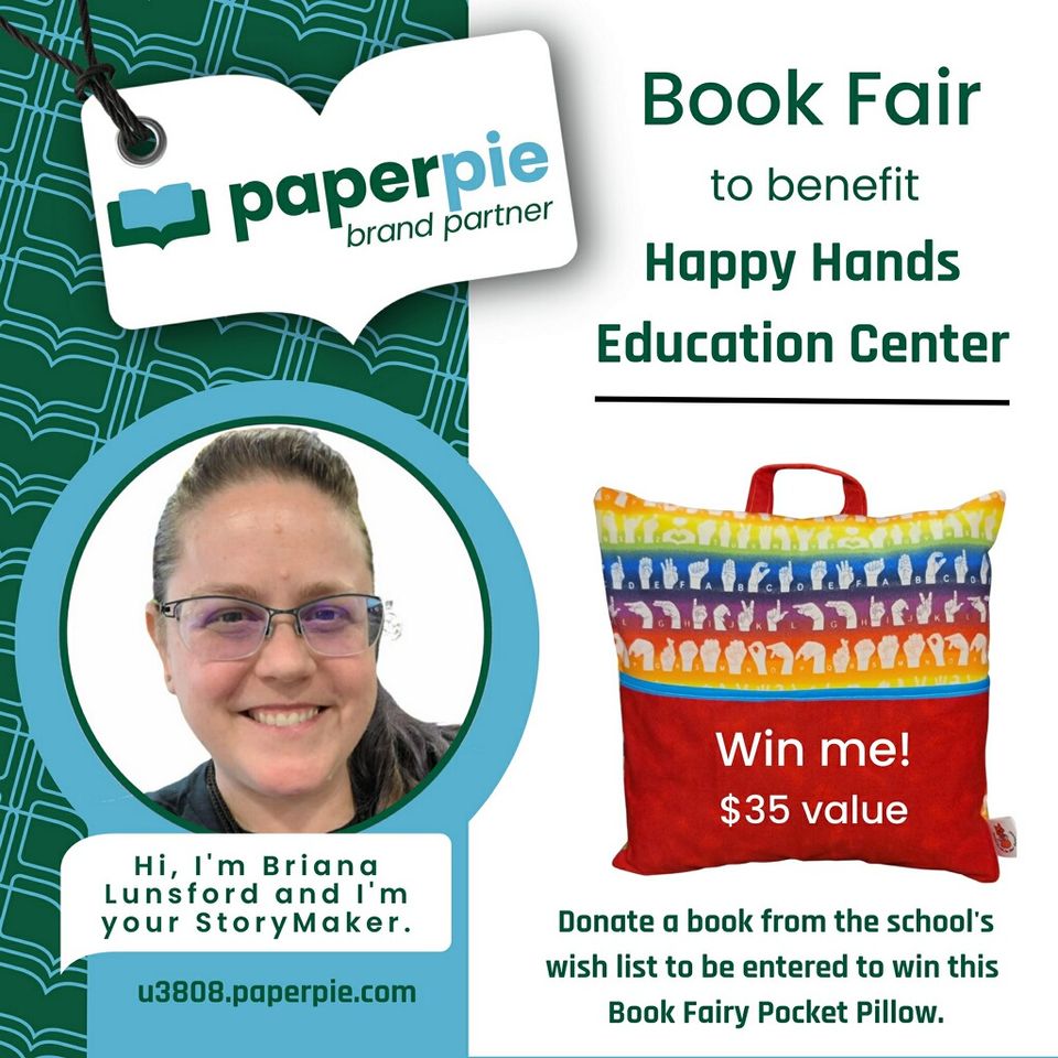 Paperpie book fair fundraiser happy hands education center briana lunsford