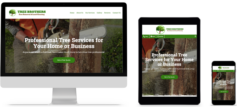 Tree removal land clearing website design