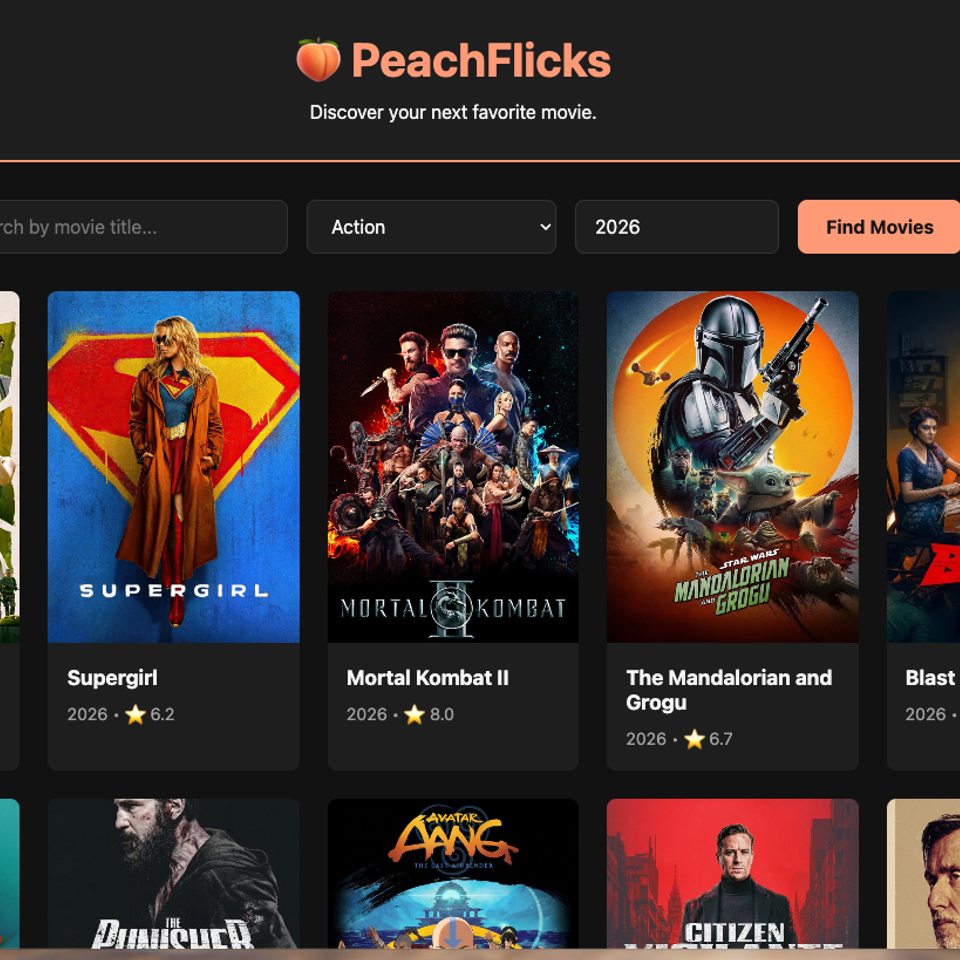 PeachSites API services for PeachFlicks