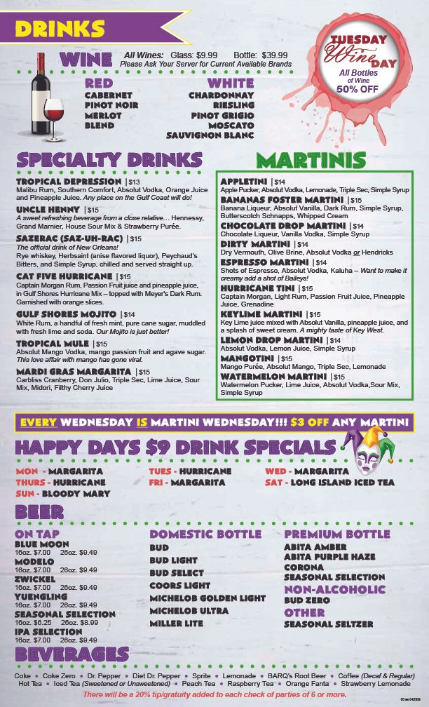 Gulf shores menu resize cc