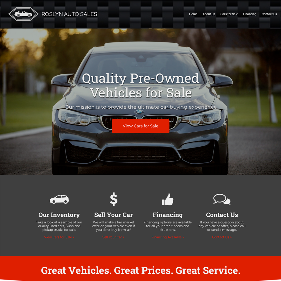 Auto dealer website theme 960x960