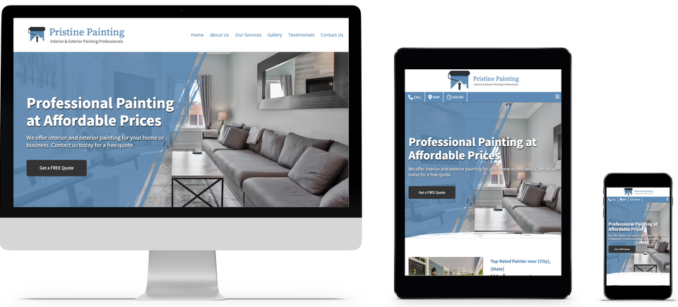 Residential commercial painting website design