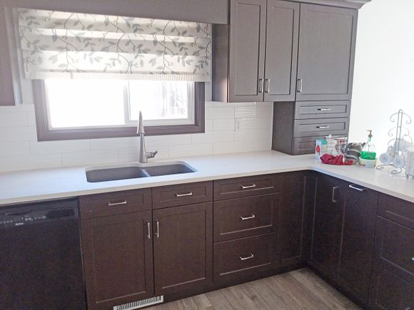 Kitchen dark cabinets