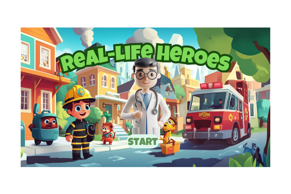 Real life heroes   kids interactive quiz game