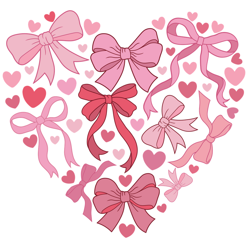 Seasons   valentine’s day coquette heart bows