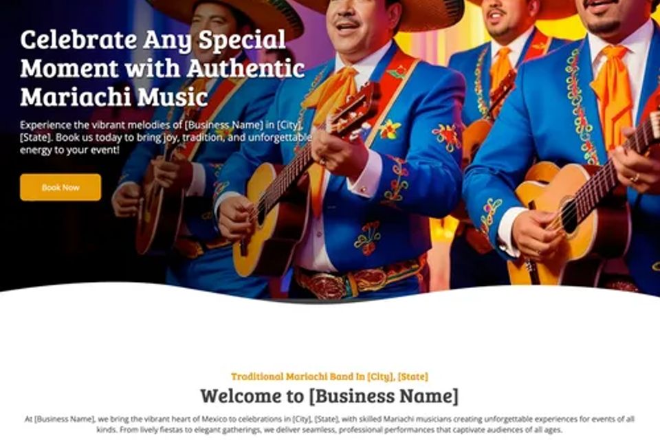 Mariachi band website edsign theme original