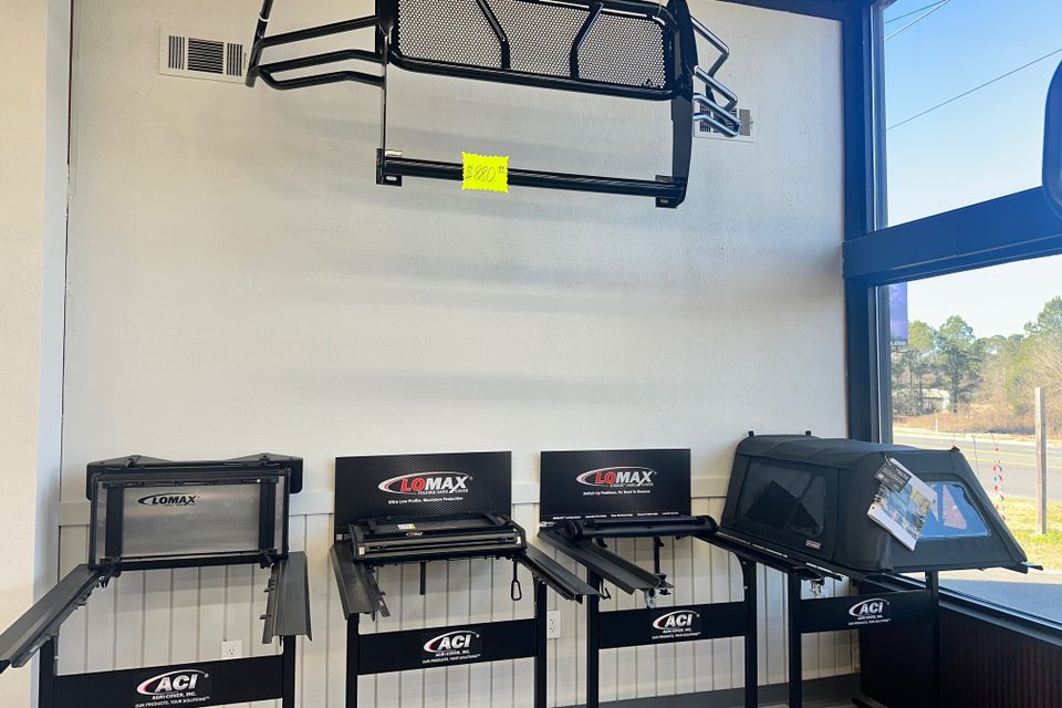 ommercial truck bed rack and storage system installed on pickup truck at Patriot Truck Accessories in Hot Springs Arkansas