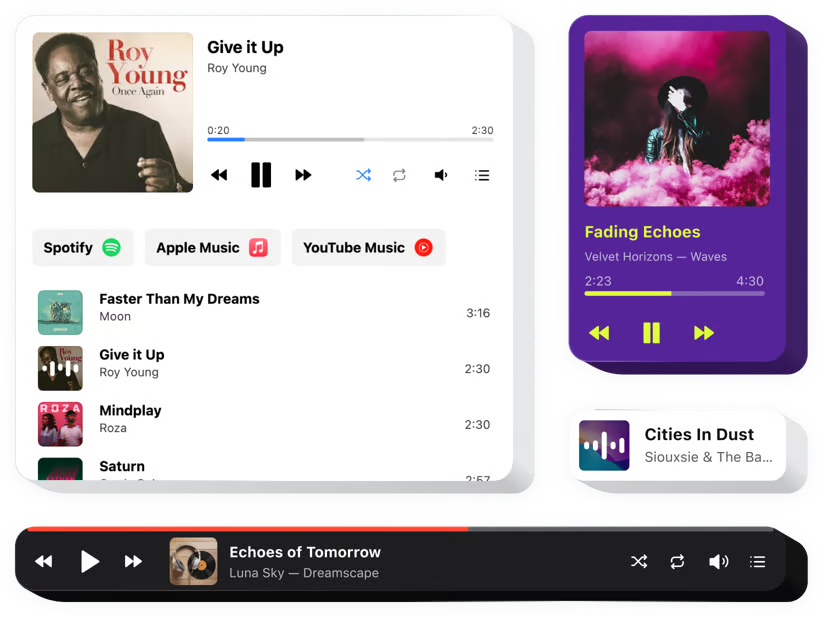 Audiio player webspace launcher