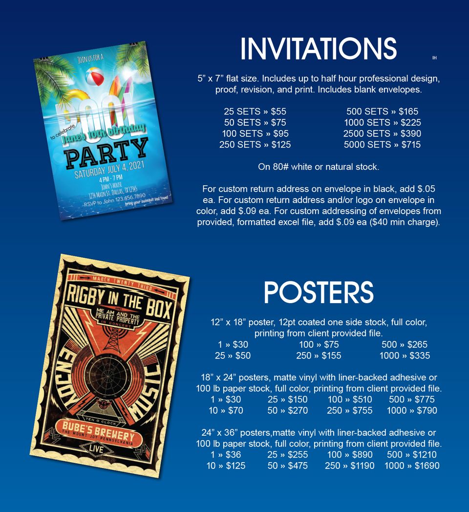 Invitations   posters