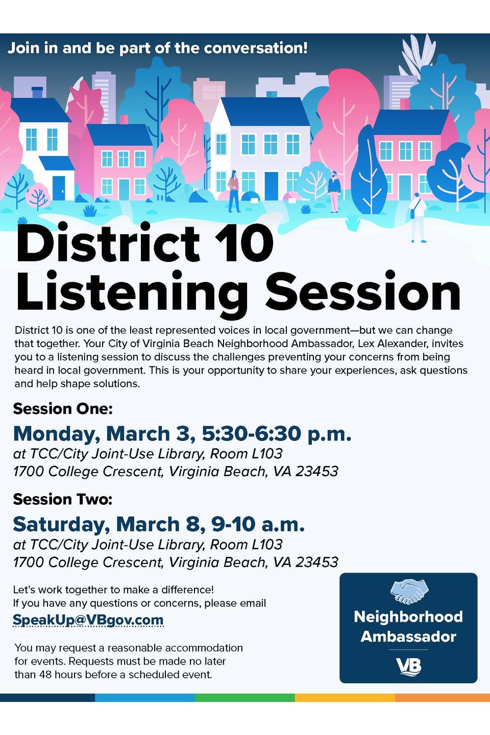 District 10 listening session flyer s508