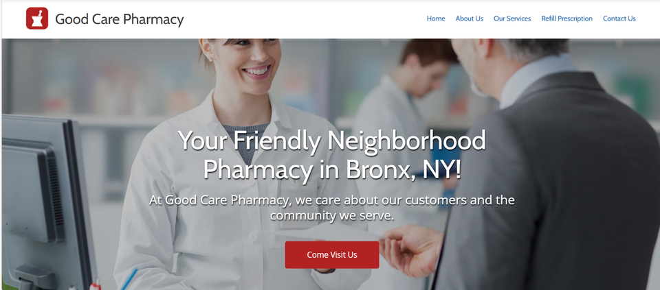 Good care pharmacy website demo   bronx  ny