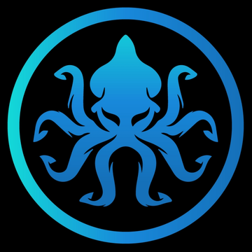 Kraken logo negro