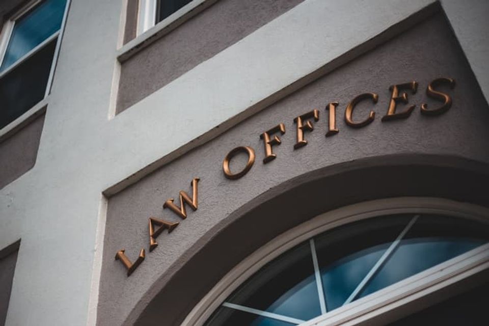 Front entrance to law firm in chicago