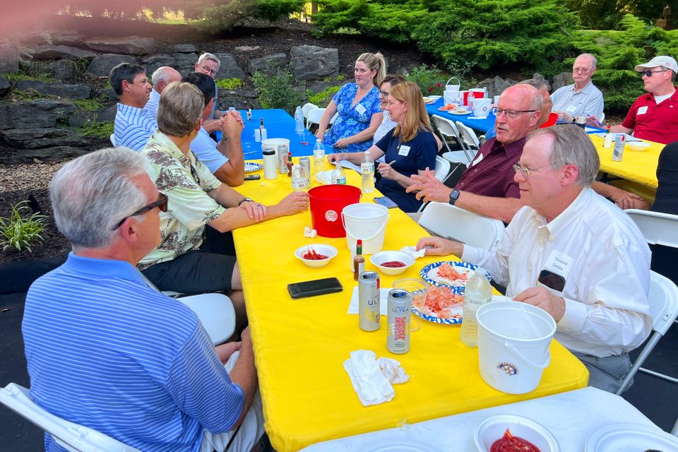 Ser shrimp feed dinner talk